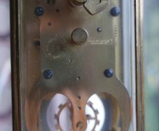 Vintage Schatz Brass Mechanical 8 Day Carriage German Clock (works well)