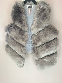womens gilet faux fur
