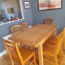 Solid Oak Dining Table with 6 Solid Oak Chairs Image 2