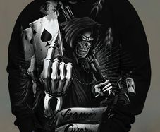 Skull HD Print 3D Design Mens Hoodie