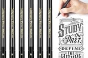 Calligraphy Pens Calligraphy set for Beginners Brush Pens - APOGO 6 Pack Caligraphy Beginners set Caligraphy Pens for Writing, Calligraphy Book, Bullet Journal Accessories, Black Pen Art Writing pens