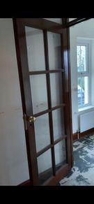2 glass panelled doors