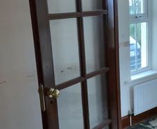 2 glass panelled doors