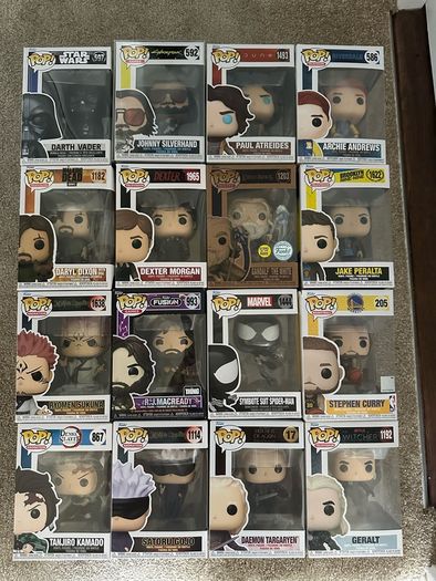 Funko Pop Bundle x14 Mixed Collection: Marvel, Star Wars, Anime & TV