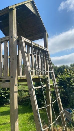 Playhouse slide/swing set