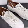 White Leather Trainers MINT Image 2