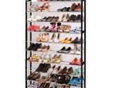 New 10 Tier Black Metal Amazing Shoe Rack Home Cabinet 50 pairs Shoes #1250