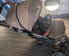 Single Buggy _ amababy brown color_superlight weight