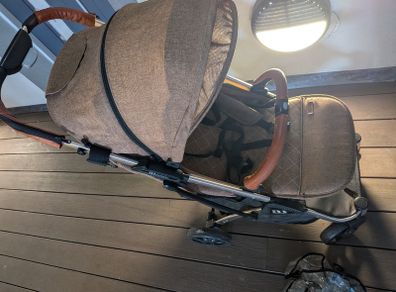 Single Buggy _ amababy brown color_superlight weight