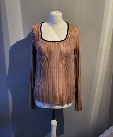 F&F fawn ribbed top, Size M / 12-14