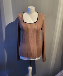 F&F fawn ribbed top, Size M / 12-14
