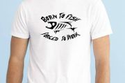 Born To Fish - Forced To Work T-shirt Tee Top Shirt Great Gift Present