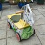 Wooden horse-themed ride-on toy in good used condition Image 2