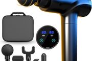 Premium Muscle Massage Gun Deep Tissue Muscle Massager - 30 Speeds High Speed Handheld Percussion Massager - LCD Touch Screen - 6 Massage Heads (FREE POSTAGE)