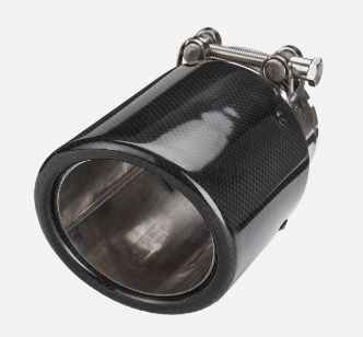 Car Exhaust tip, Carbon Fiber, 74-79mm