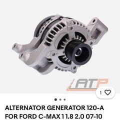 Alternator Generator 120-a For Ford C-max 11.8 2.0 07-10 Model
