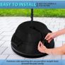 Parasol Base Weights Bag, Heavy-duty Parasol Sand Base up to 80 lbs, Removable Sand Base, Adjustable Diameter Garden Umbrella Base for All Kinds of Parasols (Round) Image 3