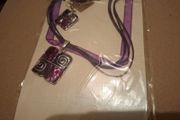 Purple Necklace and earrings set