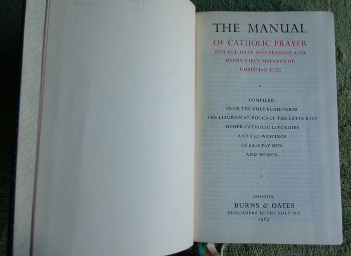 The Manual of Catholic Prayer  Vintage 1962 London