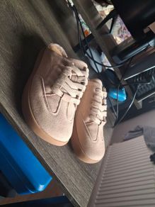 Beige Suede Sneaker Mules / Slip-ons (EUSize 37|UKSize 4