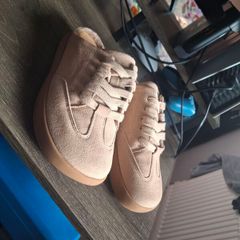 Beige Suede Sneaker Mules / Slip-ons (EUSize 37|UKSize 4
