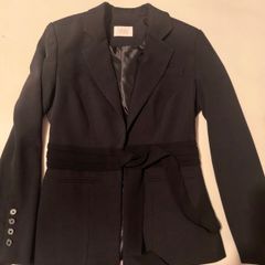 SAVIDA elegant waist ribbon blazer