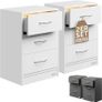 Set of 2 bedside lockers bedside drawers  bedside table Image 5