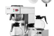 12 Cups Commercial Drip Coffee Maker, Coffee Maker Machine with 3 Glass Carafes and 3 Warmer