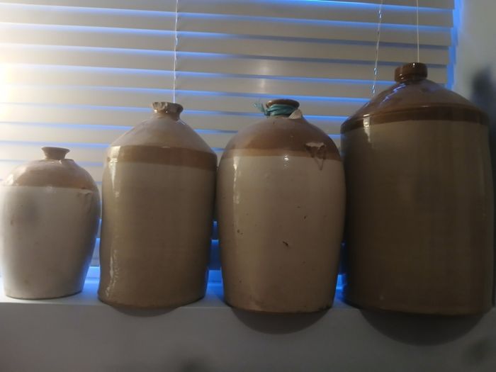 Vintage Stonware Flagons