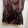 Ganni Brown Draped Midi Skirt Sz 8UK 4US S Chicory Coffee Voluminous Satin Image 6
