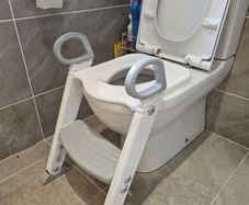 Step-Up Toilet Seat with Ladder White