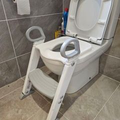 Step-Up Toilet Seat with Ladder White
