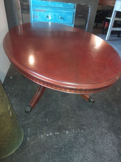 Vintage Coffee Table with Lion Claw Feet