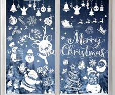 Window Stickers 335pcs Christmas Window Decorations Double Sides Xmas Window Stickers
