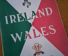 Rare 1956 Ireland Wales Rugby Programme