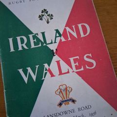Rare 1956 Ireland Wales Rugby Programme