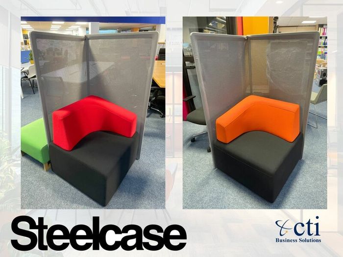 4 X Steelcase B Free Lounge Chairs & Screens