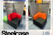 4 X Steelcase B Free Lounge Chairs &amp; Screens
