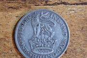 Great Britain UK 1932, One Shilling, George V, Silver Coin - free standard postage