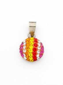 925 Sterling Silver Crystal Rhinestone Rainbow Charm