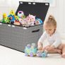 Kids Toy Box Storage Large, Black Foldable Chest for Girls Plush Toys, Fabric Basket Organiser Bins with Lids and Handles for Bedroom, Nursery, Clothes, Blankets, Children (FREE POSTAGE) Image 5
