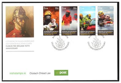 2012 Ireland 150th Anniversary of the Dublin Fire Brigade Commemorative Stamps Official An Post First Day Cover (FDC)
