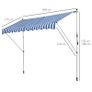 300 x 150cm Patio Adjustable Awning Floor- to-ceiling Retractable Shade,UV Protective - Blue and White Image 2