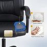 High-back ergonomic office swivel chair, executive seat with tilt function, PU leather gaming chair, supports up to 150kg(Black) Image 5