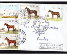 1981 Ireland Fauna & Flora Horses Commemorative Stamps Plain First Day Addressed Cover (FDC) with Bandon Cancel