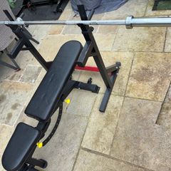 Home Gym Set-Up (Bench, Rack, Olympic Barbell)