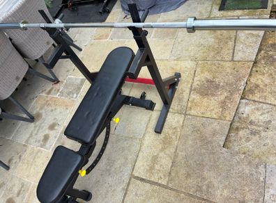 Home Gym Set-Up (Bench, Rack, Olympic Barbell)