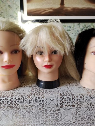 hair, practice doll heads,
