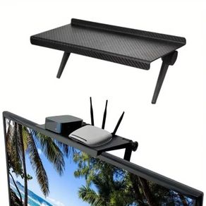 Computer and TV Screen Storage Rack Wireless Router Set-top Box Rack No Perforated Storage Shelve Bracket Divine Tool