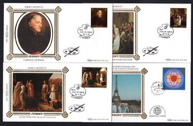 1983 Jersey Artist (4th Series) 50th death Anniversary of Walter Oules Benham Silk First Day Cover (FDC)